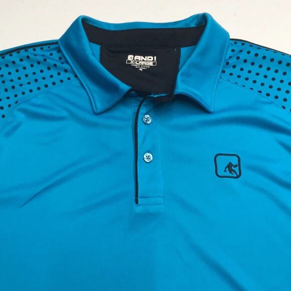 Andi Other - ANDI Blue Short Sleeve Collared Polo Shirt